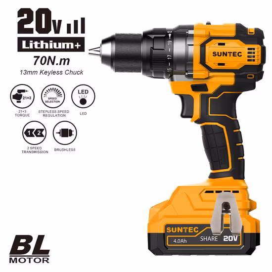 Suntec Factory Power Tool Set Drill Bit Screwdriver Electric Cordless Impact Drill