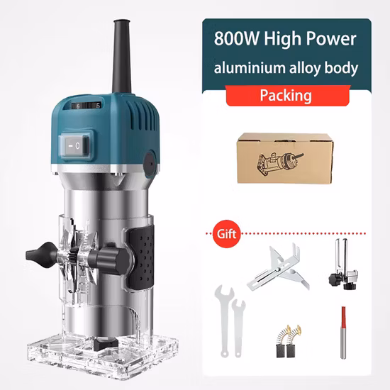 Fixtec 550 W 1/4 Zoll elektrischer Hand-Holzkantenfräser, Trimmer, Holzbearbeitungs-Handschneider